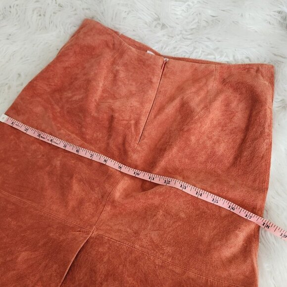 Gretchen Scott Leather Skirt‎ Women Sz Small Washable Suede Straight Pencil - Picture 7 of 15